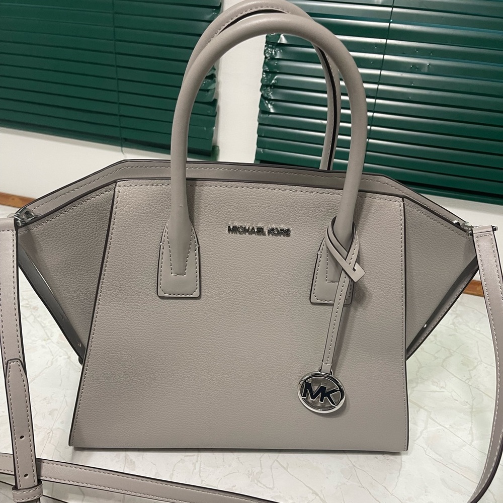 Michael Kors gray Avril satchel